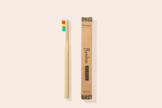 Adult Bamboo Toothbrush: Rainbow