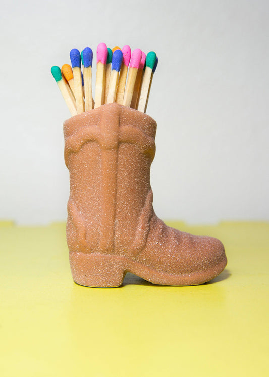 Cowboy Boot Match Strike - Terracotta (comes with 12 matches
