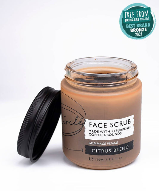 Face Scrub with Coffee + Rosehip [Citrus] Vegan Exfoliator